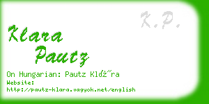 klara pautz business card